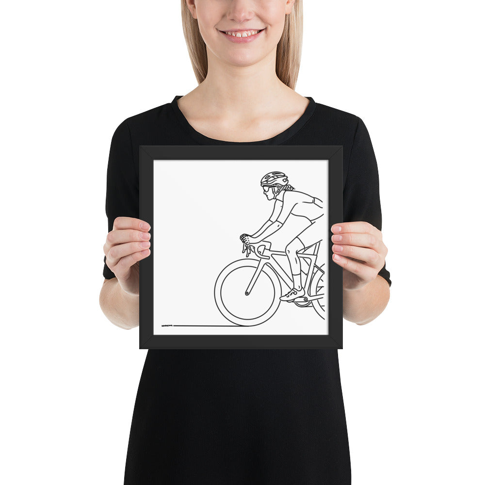 cycling is my happy hour // Framed Print