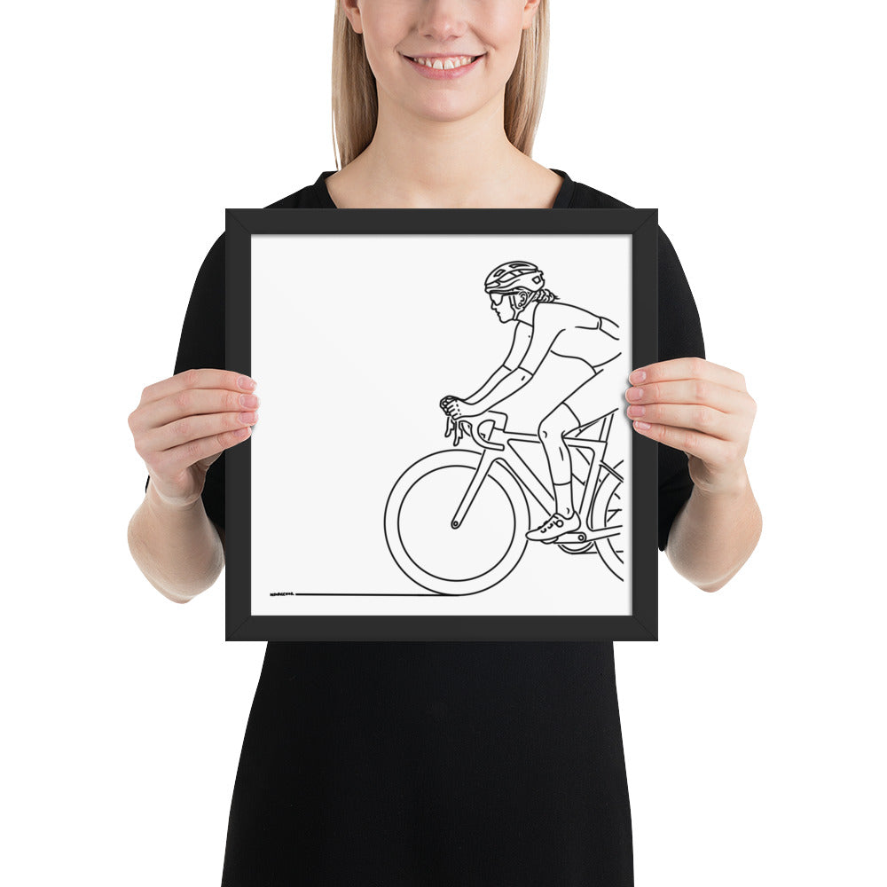 cycling is my happy hour // Framed Print