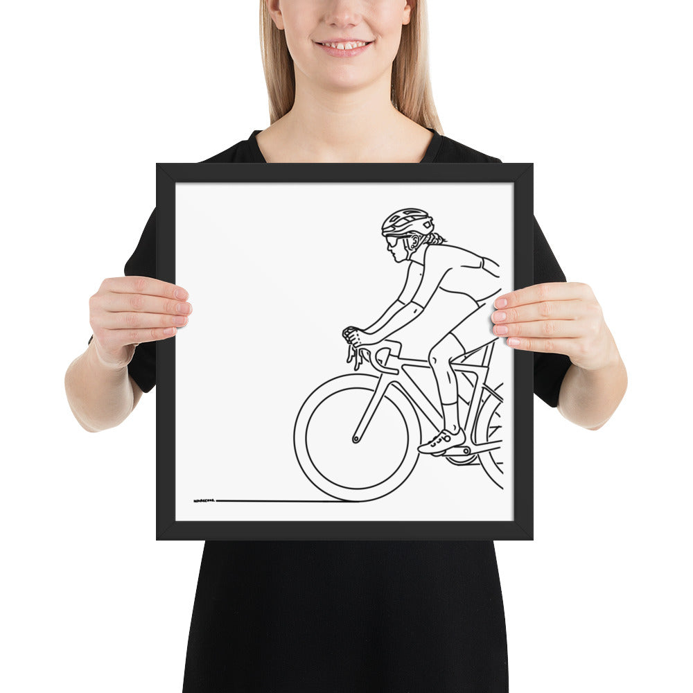 cycling is my happy hour // Framed Print