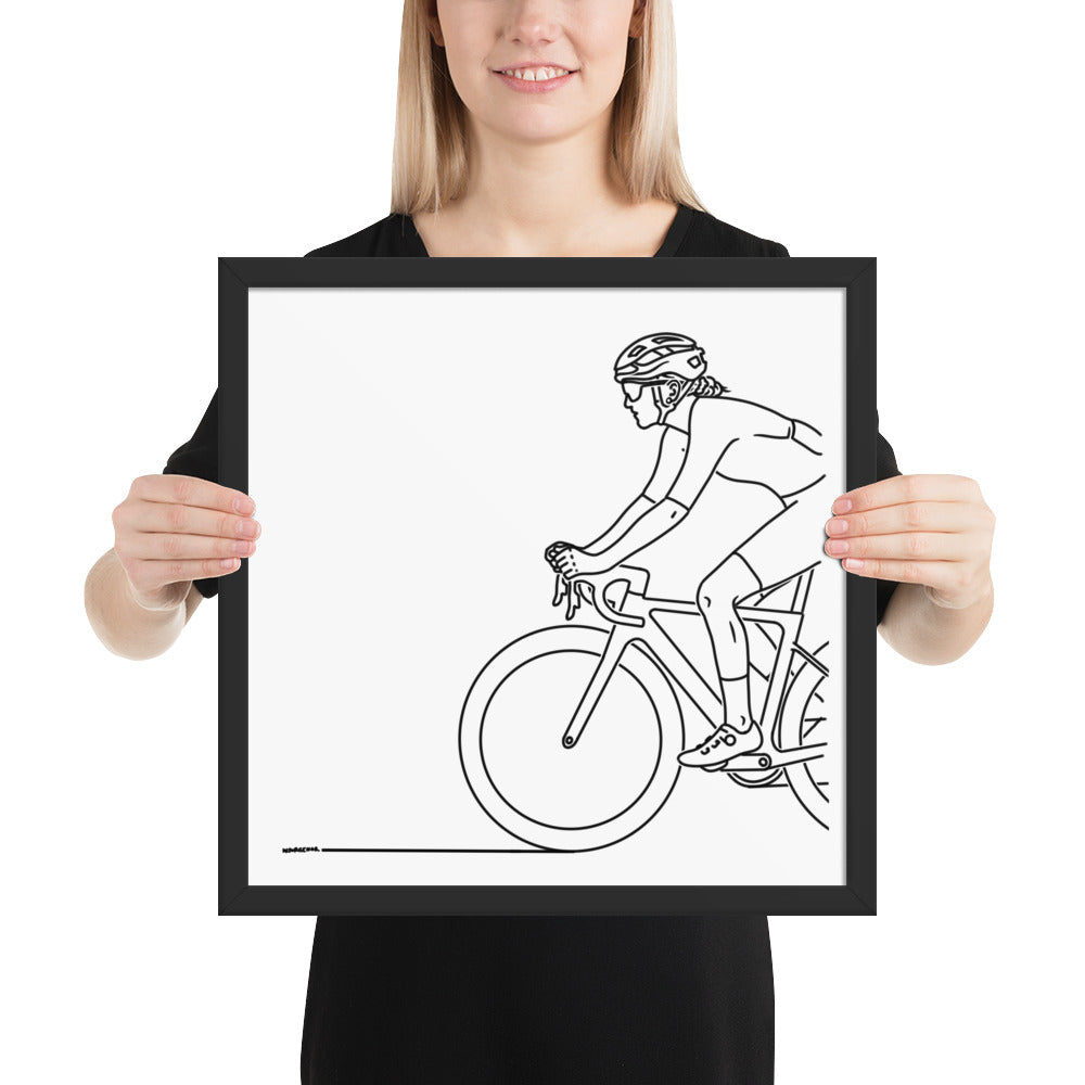 cycling is my happy hour // Framed Print