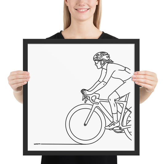 cycling is my happy hour // Framed Print